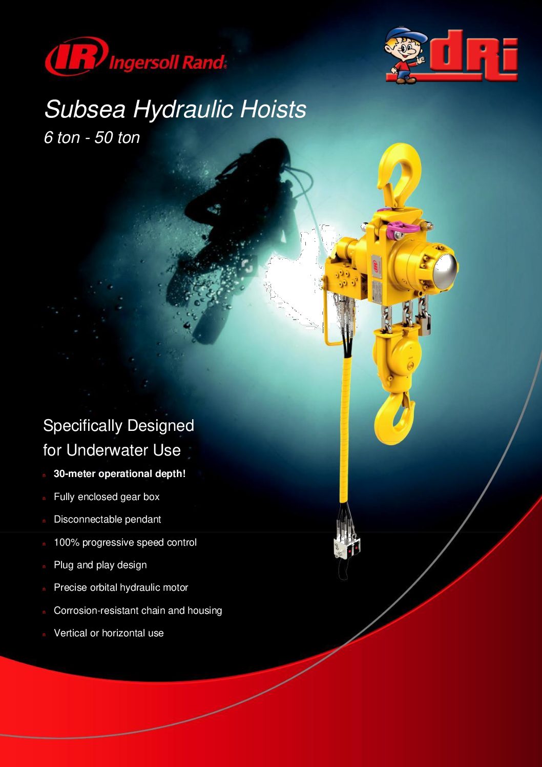Plaquette Ingersoll Rand_Subsea Hydraulic Hoists DRI